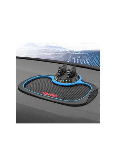Tenfowee 360 Dönebilen Araç Telefon Tutucu Ve Gizli Plaka Pedi - Çok Amaçlı, Kaymaz Pvc Mat Diğer