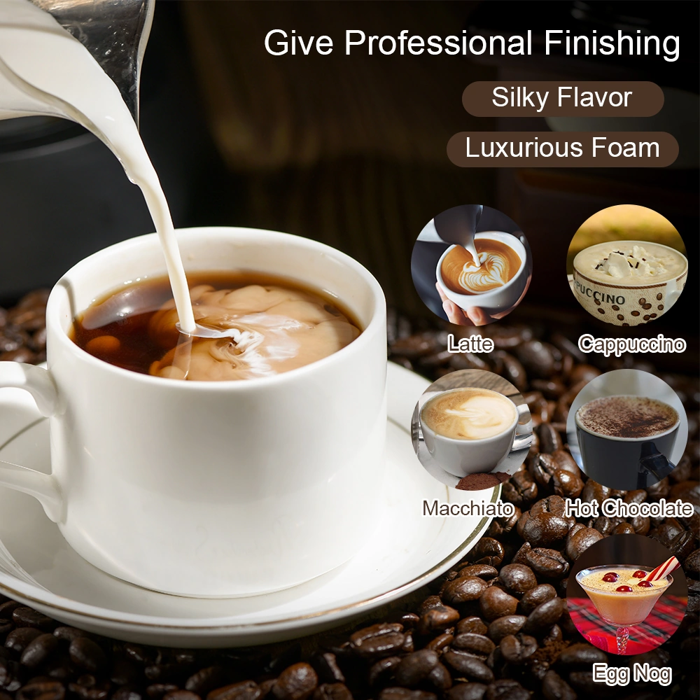 Youtek Kahve Rengi Elektrikli Süt Köpürtücü - Güçlü Motorlu, Profesyonel Latte/cappuccino İçin, Kolay Temizlenir Kahverengi