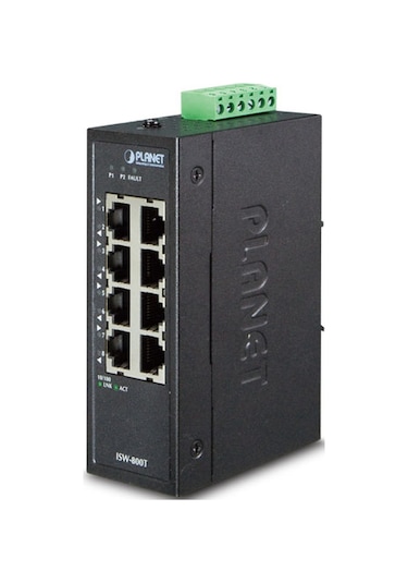 Planet PL-ISW-800T Endüstriyel Tip Yönetilemeyen Kompakt Ethernet Switch