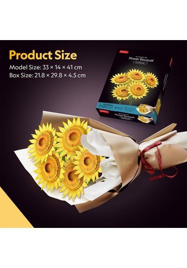 Büyük Ayçiçeği Buketi 3d Puzzle P866h