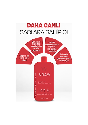 Uraw Carry Yoğun Saç Dökülmesine Karşı Bakım Şampuanı 400 ML