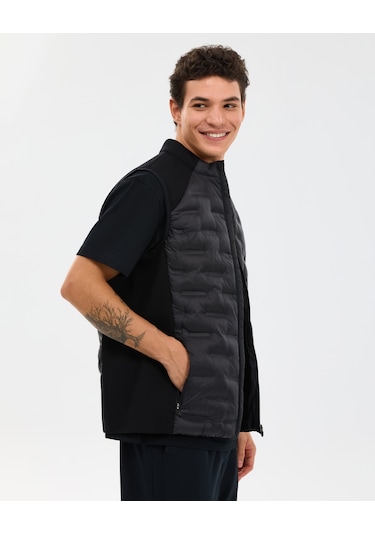 Skechers M Quilted Vest Erkek Siyah Yelek S241154-3817