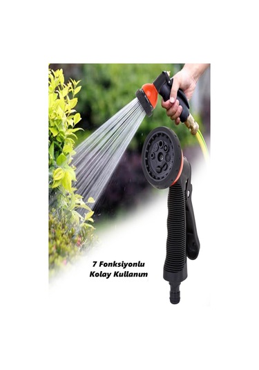 Solo 7 Çefit Su Atabilen Bahçe Sulama Tabancası Basınçlı Oto Yıkama Tabancası Hortum Ucu Fıskiye 1 Adet