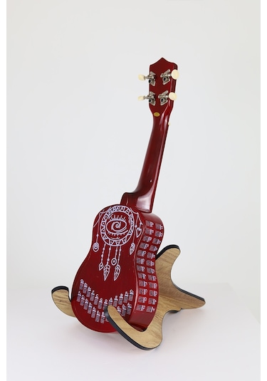 gözyaşı beyaz ukulele akor cetveli tablosu stickeri etiketi