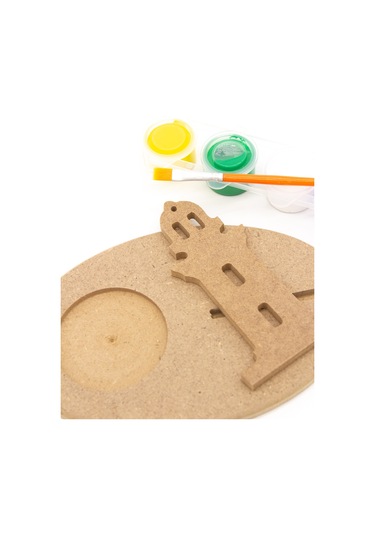 Na Neşeli Ahşap Deniz Temalı Ahşap Bardak Altı, Mumluk Ve Dekor Seti - Kahve Sunmu , Süs, Ahşap Boyama Model Bardakaltıdernızfenerıboyalı