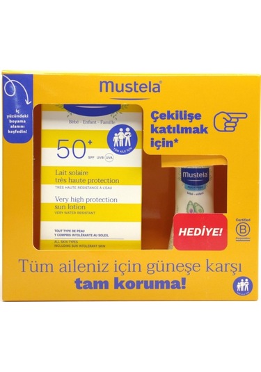 Mustela Koruyucu Güneş Losyonu SPF50+ 100 ML + Hydra Bebe 50 ML