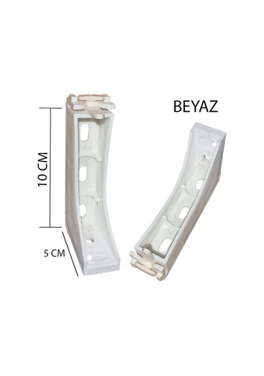 Perdemix Dekoratif Ray Montaj Aparatı Uzun Ayak 10 CM 4 Adet Beyaz