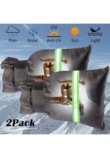 Novahub 6 Adet Kış Dış Mekan Musluğu Don Korumalı Kapak Bahçe Musluğu Anti-ze Yeniden Kullanılabilir Kapak Yansıtıcı Şeritli