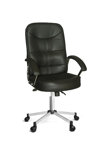 Türksit Manager  Makam Koltuğu Siyah Metalik Gri Boyalı Kol Ve Ayak