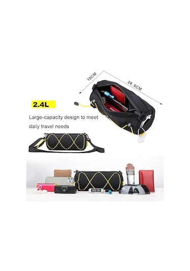 Rhinowalk Rk9103 2.4l Suya Dayanıklı Bisiklet Gidon Çantası Siyah