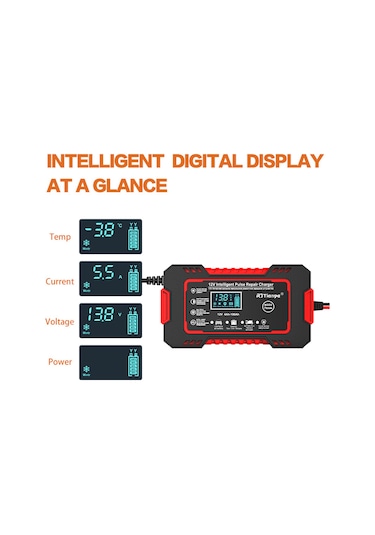 Padalink 12v 4ah-100ah Akıllı Akü Şarj Cihazı, Agm/gel/sla Islak Aküler İçin Tam Otomatik Mikroişlemci Kontrollü Şarj Aleti