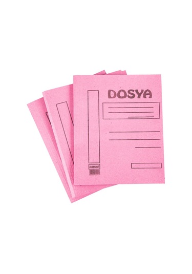 Alemdar Karton Dosya Tam Kapak Pembe 50'li Paket