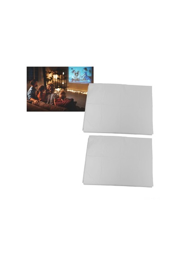 Kangvka 2 Adet Noel Penceresi Projektör Ekranı, Yüksek Kaliteli Polyester, Noel Dekorasyonu, Kolay Kurulum, Ev Dekoru