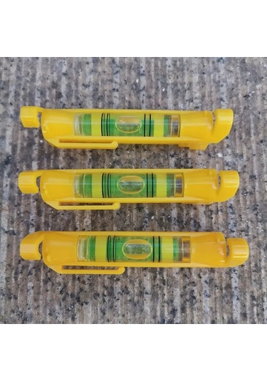 Ximistore9 4 Parçalı Plastik Terazi Seti - İnşaat, Duvar Örme, Hizalama İçin Pratik Asılı Seviye Aleti Sarı