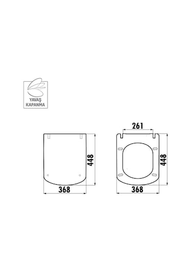 Creavit Elegant Beyaz Yavaş Kapanır Klozet Kapağı