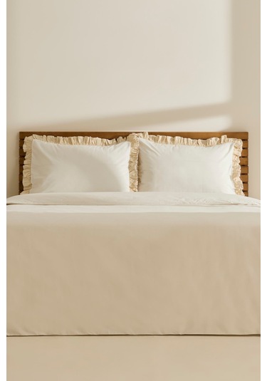Kaşmir Home Lisa %100 Pamuk Çift Kişilik Nevresim Takımı Offwhite