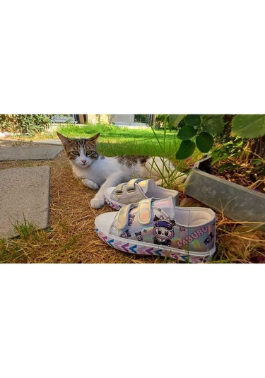 Scarpe Magiche Labubu Işıklı Sneaker Kız Ayakkabı 31-35 Numara Arası Işıksızdır Gümüş
