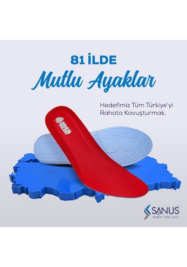 Sanus 100 Model Memory Foam Topuk Dikeni Hava Yastıklı Ortopedik Tabanlık