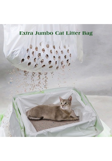 Mufunye Adet Kedi Kum Kabı Astarları Filtreli Dayanıklı Kedi Atığı Toplama Torbaları