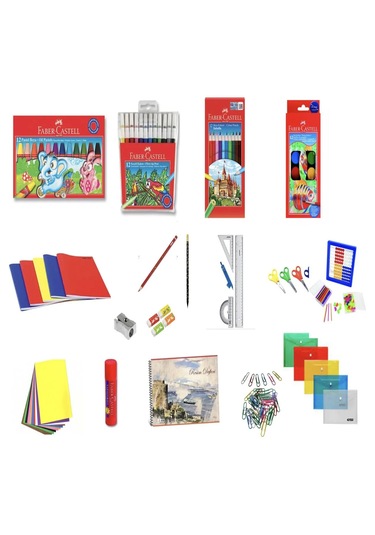 Faber-castell 1. Sınıf Okul Kırtasiye Seti Boya Ve Defter