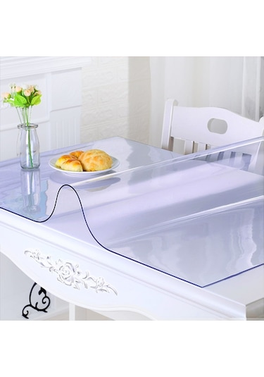 Pvc Şeffaf Kalın Masa Örtüsü Masa Koruma Kaydırmaz Kokusuz 1,5Mm