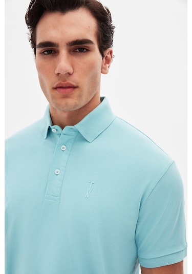 Twn Slim Fit Aqua Pike Dokulu T-shirt 4ec146011784m Aqua