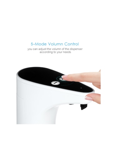 Leezsing Otomatik Sabunluk Temassız Sıvı Şampuan Duş Jeli Losyon Otomatik Dağıtıcı Kızılötesi Hareket Sensörü Banyo Tuvalet Otel 480ml/16.9oz--beyaz