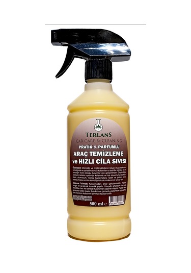 Terlans Parfümlü Hızlı Cila Parlatma Sıvısı 500ml mikrofiber Bez