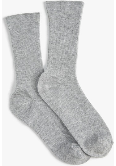 Koton Uzun Soket Çorap Kırçıllı Yumuşak Dokulu Gri 4wak80146aa 4WAK80146AA031 Gri