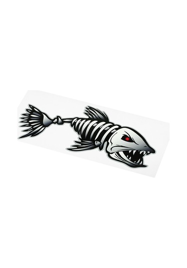 Geeroyoo Kolay Uygulama İçin Transfer Bantlı Vinil Balık Kılçığı Sticker Çifti, 20x9cm, Renk Seçenekli
