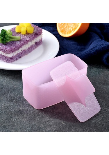 Sebze Ruloları, Dikdörtgen Bin Katlı Suşiler Vb. İçin Pirinç Muffin Kalıpları.