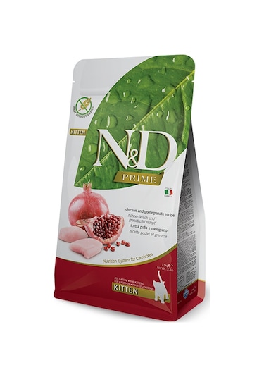 N&D Tahılsız Tavuklu ve Narlı Yavru Kedi Maması 1500 G