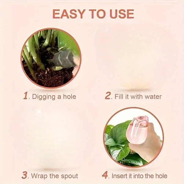 Gateesat 1 Adet Pembe Ortanca Sulama Küresi Otomatik Saksı Sulama Sistemi