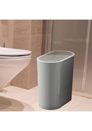 Pazly Taşınabilir Suntek Sepeti Kutusu Kapaklı Gri Ev Çöp Çöp Banyo Ls Gri