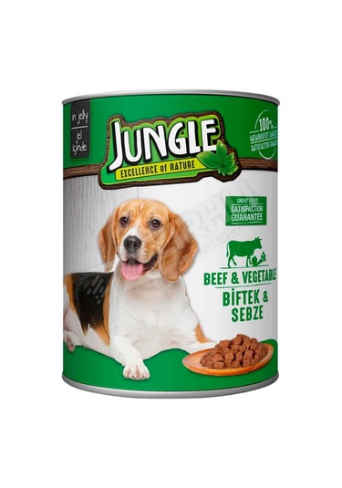 Jungle Köpek Konservesi 400 Gr Biftekli Sebzeli