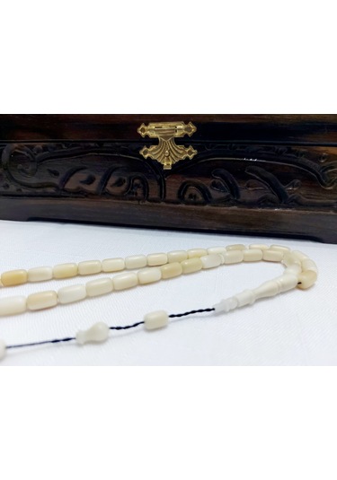 İbrahim Uysal İmzalı Kapsül Kesim Kahveli Narçıl Tesbih Ölç 6 X10