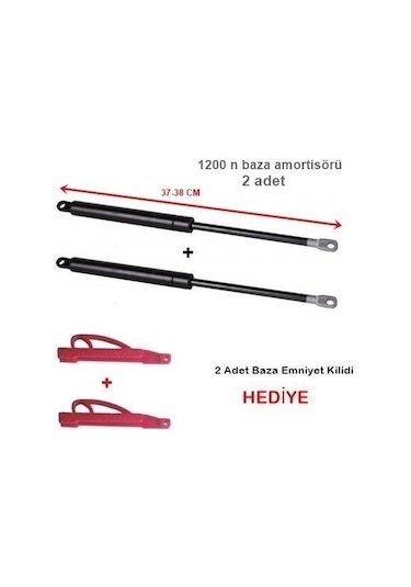 Evdeniste Baza Amortisörü Gasan Marka 1200N ,2 Adet Baza Pistonu