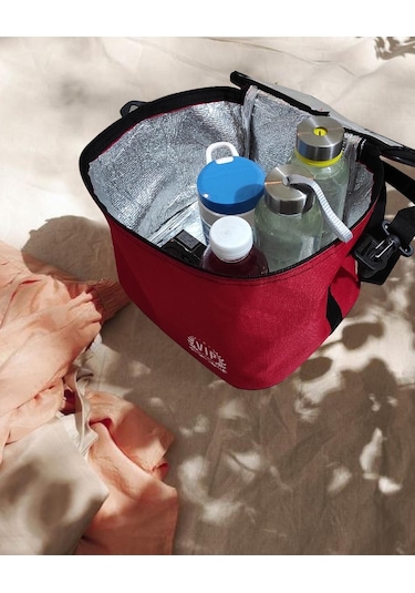 Vip Termos Çanta 11 L Plaj Tipi Buzluk Soğutucu Çanta Kırmızı