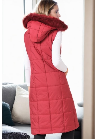 Z9718 Dewberry Bayan Yelek-bordo Bordo