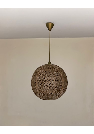 Efect Home Design Bohem,rustik,modern,jüt,doğal,hasır,el Yapımı Sarkıt Avize Ceviz