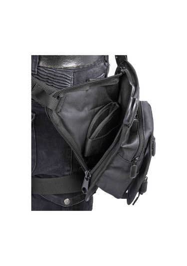 Tactical Siyah Özel Bölmeli Silah Taşıma Bel Ve Bacak Çantası Siyah