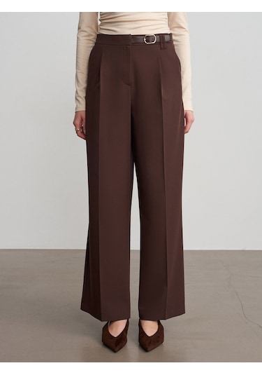 Dilvin 72662 Orta Bel Kemerli Pantolon-kahve