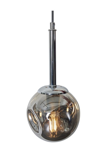 Mona 5 Li Krom-siyah Metal Gövde Füme Camlı Tasarım Lüx Sark... Krom