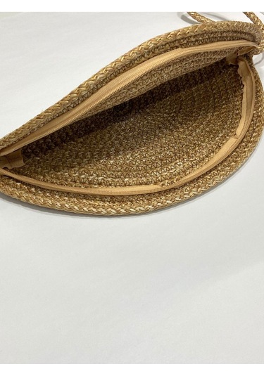 Clutch Çanta / El Çantası / Ay Model / Portföy Çanta Hasır Bej