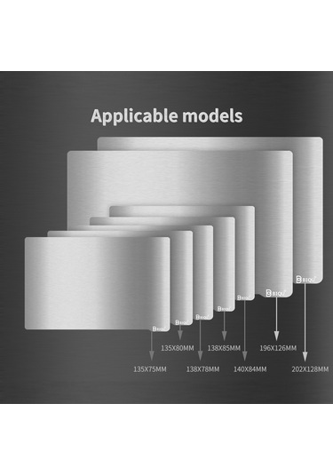 Suofeng 3d Yazıcı Uyumlu 202x128mm Fümelevlenme Yaylı Çelik Plaka 0.4mm + Yumuşak Mıknatıs Levha 1.5mm