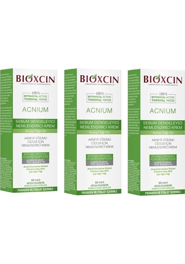 Bioxcin Acnium Sebum  Nemlendirici Krem 3 x 50 ML