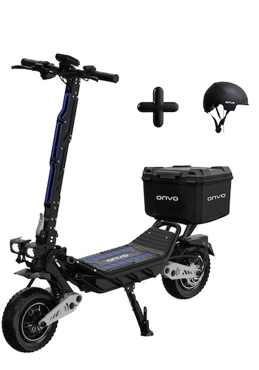 Onvo Rx-09 3000w 1500x2 Elektrikli Scooter Kask Hediyeli Siyah