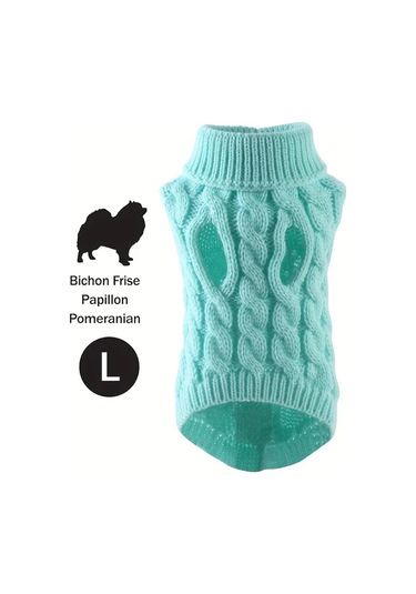 Elmpaly Mavi Küçük Orta Boy Kedi Köpek Kazak Yumuşak Akrilik Kışlık