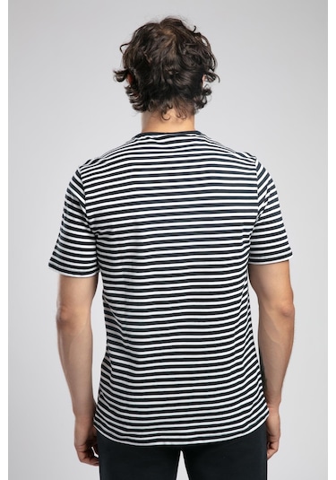 Lee Cooper Skyler Erkek %100 Pamuk O Yaka T-shirt Lacivert-21633 Lacivert