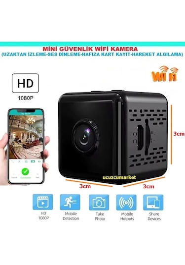 Mini Wifi Güvenlik Kamera Uzaktan İzleme-ses Dinleme-hafıza